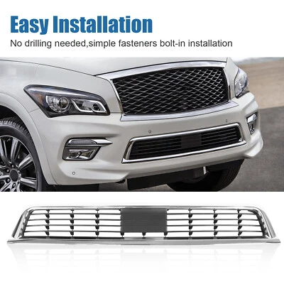 For 2015-2017 Infiniti QX80 5.6L Front Bumper Lower Grille Chrome 622565ZA0B Foto 1 de 4