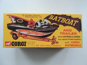 CORGI NO 107 BATBOAT AND TRAILER EMPTY REPRODUCTION BOX*  - Picture 1 of 3
