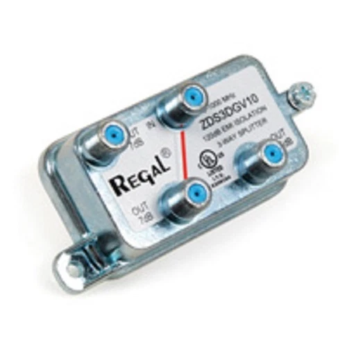 Regal 5-1000 MHz ZDS3DGV10 120dB EMI Isolation 3-Way Splitter - Image 1 of 1