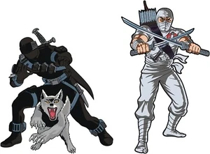 Gi Joe Snake Eyes X Storm Shadow Retro Pin Set Icon Heroes - Bild 1 von 2