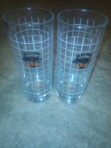 Vintage Collectible 6" checkered Glass MALIBU RUM New unused - Picture 1 of 2