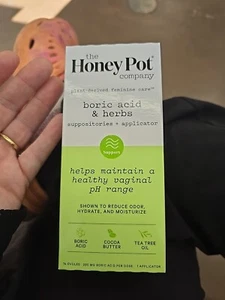 The Honey Pot Company Vaginal Suppositories 1 Applicator & 14 Ovules New Sealed - Picture 1 of 6