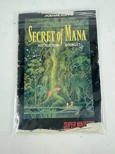 Super Nintendo SNES Secret of Mana Original Manual Only *Wear* *Authentic* - Picture 1 of 5
