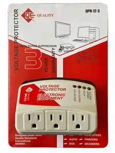 Voltage And Electronic Surge Protector For TV,AUDIO,DVD,COMPUTERS,PRINTERS  - Picture 1 of 5