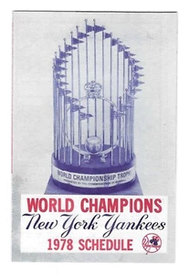 Calendario de campeones del mundo de los Yankees de Nueva York 1978 (como nuevo) - Imagen 1 de 3
