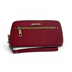 Travelon Women's Zip Around Wristlet Wallet Rust RFID Travel Clutch Billfold - Picture 1 of 10