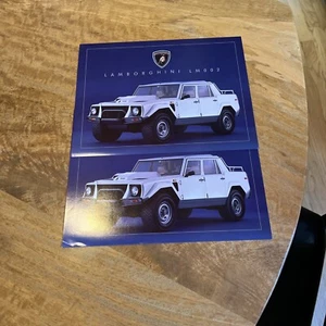Lamborghini LM002 color sales flyer brochure "rambo lambo" original oem - Picture 1 of 3