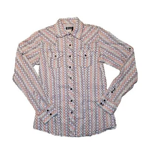 Cruel Arena Fit Western Shirt Long Sleeve Snap Front Cotton Womens Small NWT  - Picture 1 of 13