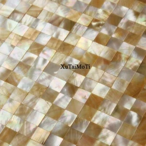 Yellow lip sea shell mosaic tile mother of pearl kitchen bathroom wall border - Picture 1 of 5