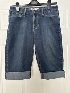 Denizen From Levi's Women's Blue Jean Denim Cuffed Bermuda Shorts - Size 8 - Picture 1 of 2