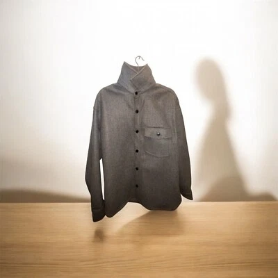 BNWT H&M Size L Relaxed Fit Felted Overshirt Shacket Brown Melange - Image 1 of 2