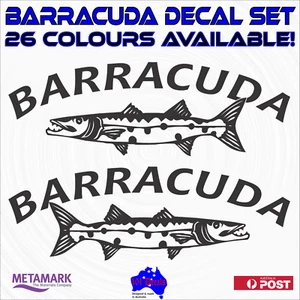 30cm BARRACUDA boat name marine decal stickers.Fishing tinny,runabout,half cabin - Picture 1 of 12