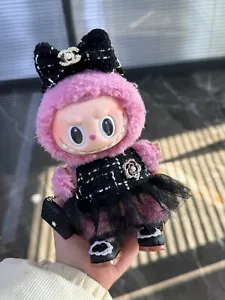 POP MART LABUBU The Monsters Doll Replacing Black Clothes Dress PP05 (No Toys) - Picture 1 of 11