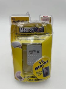 intec Memory Card for playstation 1X-15 Blocks True Uncompressed Memory - Picture 1 of 4