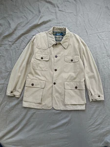 Polo By Ralph Lauren Vintage Men's Indian Madras Beige Military Jacket Size XL - Picture 1 of 9