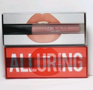 Huda Beauty Liquid Matte BOMBSHELL + ALLURING (red) Lipstick Full Size New In Bo - Picture 1 of 2