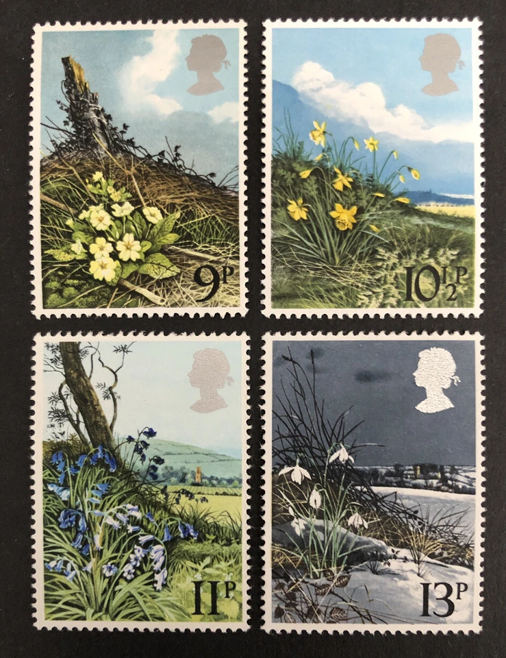 GB 1979 MNH Flowers Spring Wild Flowers Stamp Set SG 1079 to 1082 Free UK P&P - Image 1 of 1