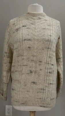 Vtg Pendleton 100% Virgin Wool Cream Speckled Sweater USA Size L EUC - Image 1 of 4