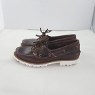 Timberland Women 10 Noreen Lite Handsewn Brown Leather/White Sol Boat/Deck Shoes