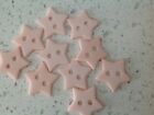 8 STAR shaped CRAFT SEWING BUTTONS 21mm - PINK - B4