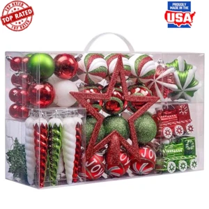 100ct Shatterproof Christmas Ball Ornaments Hanging Decorations Holiday Decor US - Picture 1 of 7