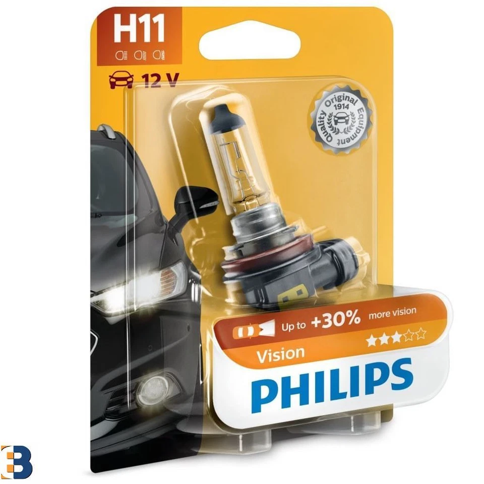 Philips H11 Vision 711 55W 12V Scheinwerferlampe 12362PRB1 Singe - Bild 1 von 1