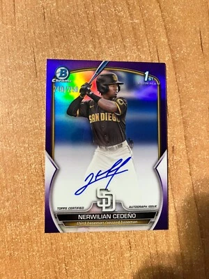 2023 Bowman - Pedro Ramirez - #CPA-PR Purple Refractor Auto #d 241/250 CUBS - Image 1 of 4