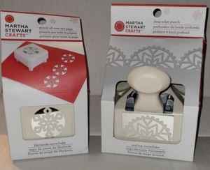 (2) Martha Stewart Crafts Punch Navidad *VIEIRA COPO DE NIEVE Y COPO DE NIEVE SKYLANDS - Imagen 1 de 4