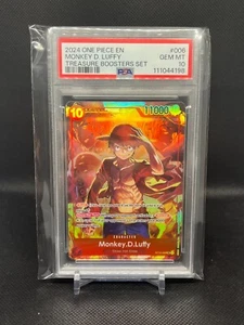 MONKEY D. LUFFY 2024 One Piece TCG Treasure Booster Set Promo #006 PSA 10 GEM - Picture 1 of 2