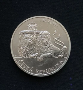 2017 1 oz .999 Silver Czech Lion Niue $1  low mintage 10K only - Picture 1 of 2