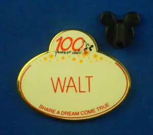 Walt Disney Nametag Mickey 100 Years of Magic Share a Dream # 8468 - Picture 1 of 4
