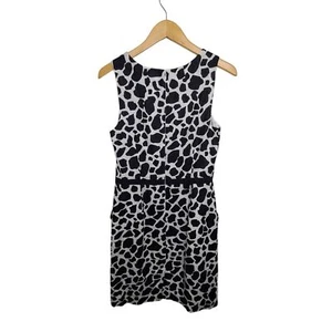 Valerie Bertinelli 100% Linen Animal Print Pencil Dress Womens SZ 6 w Pockets - Picture 1 of 8