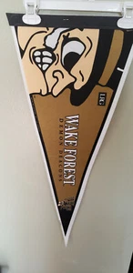 WAKE FOREST DEMON DEACONS NCAA FELT PENNANT WITH HOLDER 8/28/21 - Picture 1 of 1