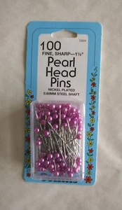 Pearl Head Quilting Pins 100 pc Select Color - Picture 1 of 6