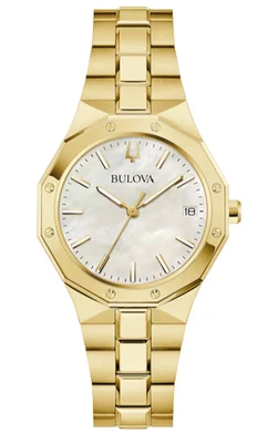 Bulova Women's Prestige Date Gold Stainless Steel Quartz Watch 32MM 97M119 - Image 1 of 4