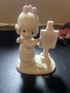 Loving You Dear Valentine Precious Moments 1987 Members Only Figur Mädchen PM874 - Bild 1 von 8