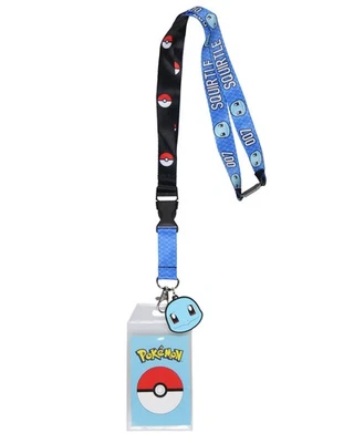 Pokemon Squirtle 007 ID Badge Holder Rubber Charm 2-Sided Breakaway Lanyard - Image 1 of 3