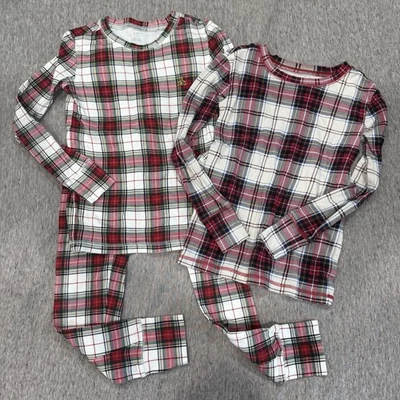 GAP Algodón Orgánico Vacaciones Navidad Rojo Tartán Cuadros Conjunto Talla 8 Foto 1 de 4