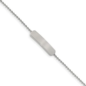 Stainless Steel Polished 7in w/1 inch ext. ID Bracelet - Picture 1 of 5