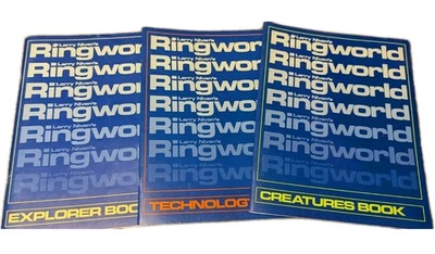 3 Lot: Larry Niven's RINGWORLD Technology Explorer Creatures Books 1980-es Foto 1 de 4