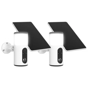 ANRAN 2PCS 3MP Solar Überwachungskamera Aussen Farbnachtsicht Wandleuchte Kamera - Bild 1 von 11