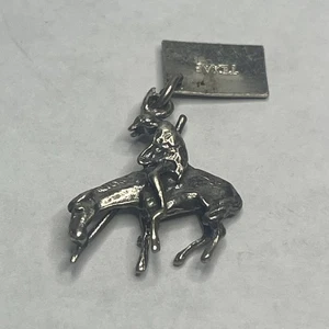 Vintage Man Horse Donkey PACK MULE CHARM Grand Canyon Sterling Silver By Bell - Picture 1 of 3
