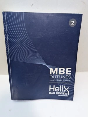 2024 2025 HELIX MBE OUTLINES UBE 2 Bar Review  AccessLex Civil Law Contract Tort - Image 1 of 4