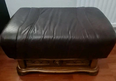 DFS leather Footstool  - Image 1 of 4