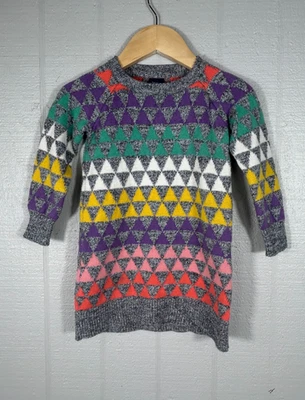 Vestido Suéter Bebé Gap Niñas 2T Niño Geométrico Isla Justa Arco Iris Usado en Excelente Condición Foto 1 de 4