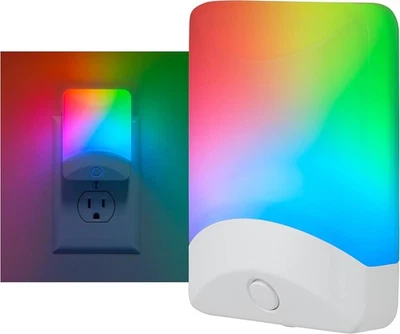 Color-Changing LED Night Light, Plug Into Wall, Dusk to Dawn Sensor - Image 1 of 4