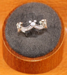 DISNEY Pavé MICKEY MOUSE Zirkonia Königskrone Ring Sterlingsilber Größe 7 - Bild 1 von 9