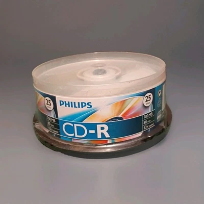 Philips CDR80D52N/550 80-minute/52x CD-R 700 MB  25-pk Spindle NW SEALED - Image 1 of 2