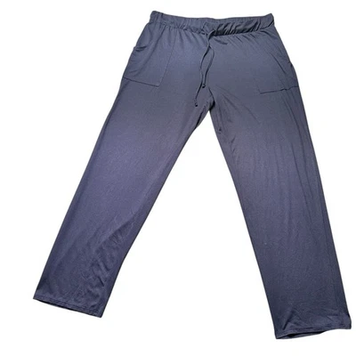 Lucky Brand Lounge Pants Women’s M Blue Drawstring Waist Pocket Polyester Blend - Image 1 of 4