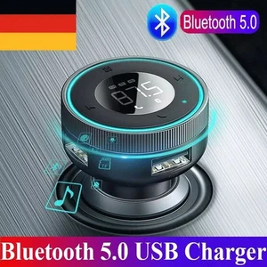 FM Transmitter Bluetooth 5.0 TF AUX Auto MP3 Player USB Ladegerät KFZ, Germany - Bild 1 von 8